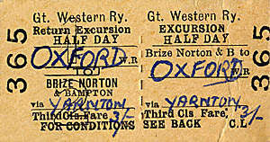 Brize Norton & Bampton to Oxford ticket