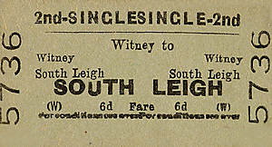 Witney to South Leigh ticket