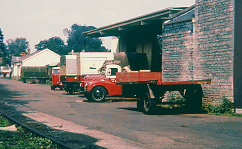 Lorries near Witney goods shed